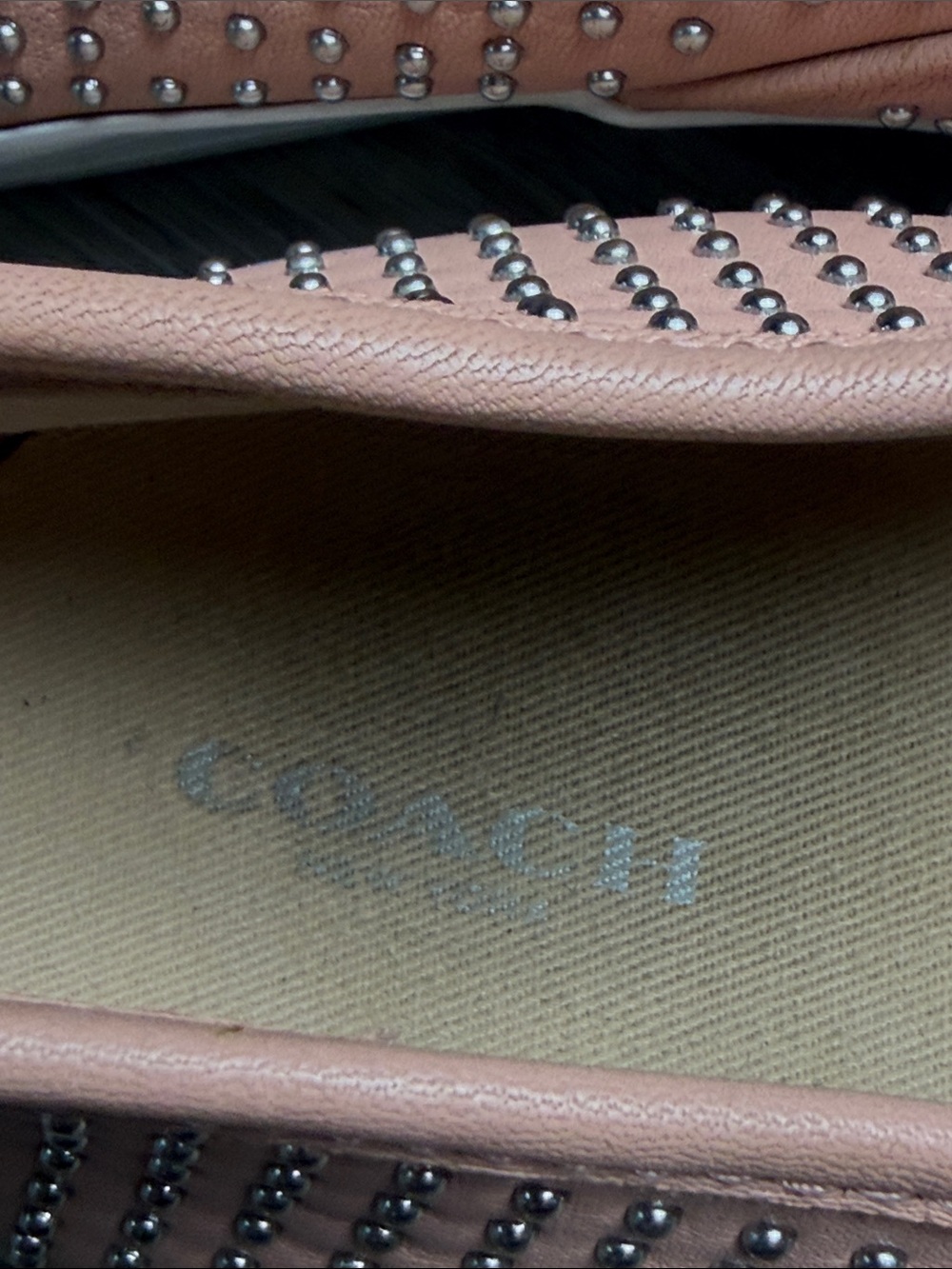 Coach Maggie Studded Slip On Sneakers Blush Pink Leather Shoes Women’s 10B - Picture 11 of 12